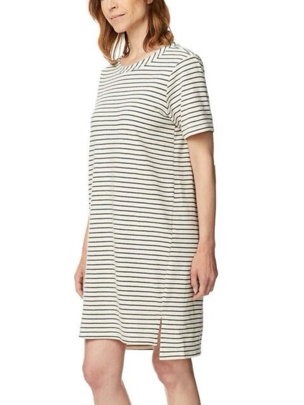 Buffalo David Bitton Olive and Creamy White T-Shirt Dress
